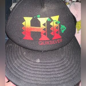 Quiksilver Black Mesh Cap with White Logo